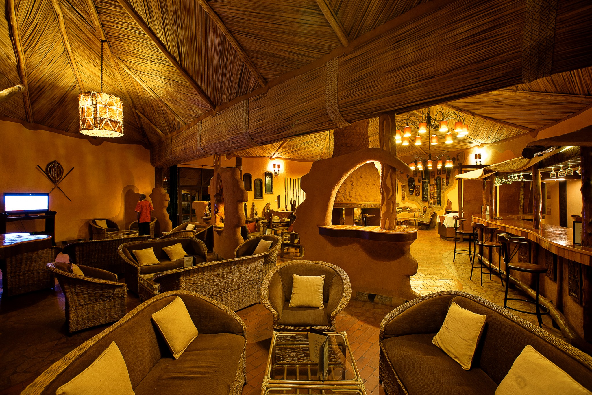 Lounge in der Amboseli Sopa Lodge