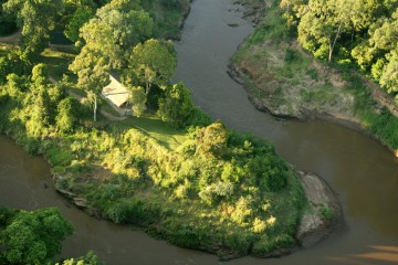 Mara Fluss am Zelt des Governor Camps