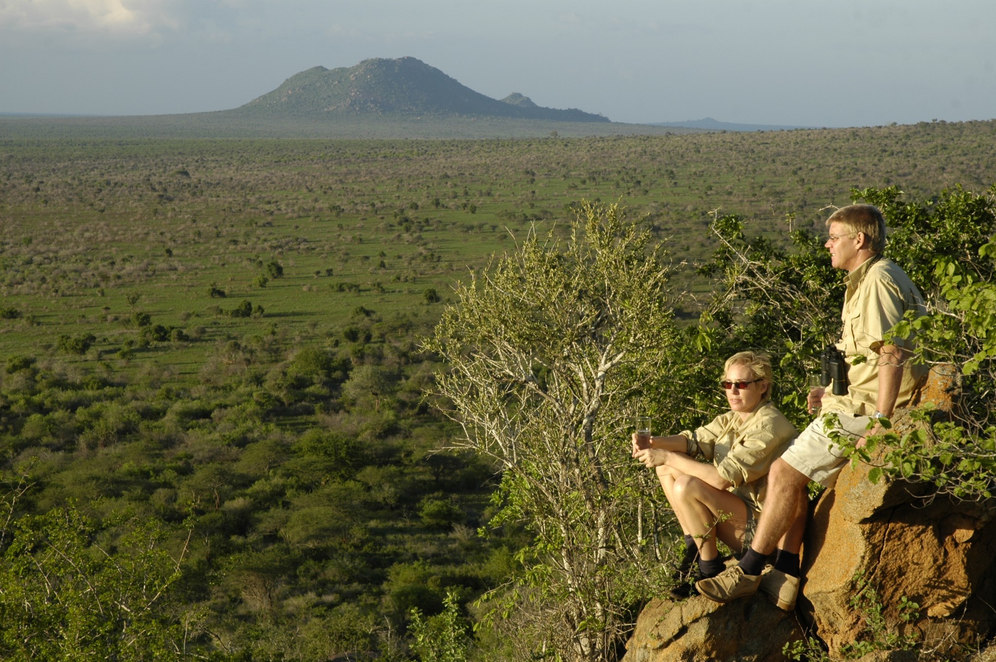 Ausblick in die Savanne an der Kilaguni Serena Lodge