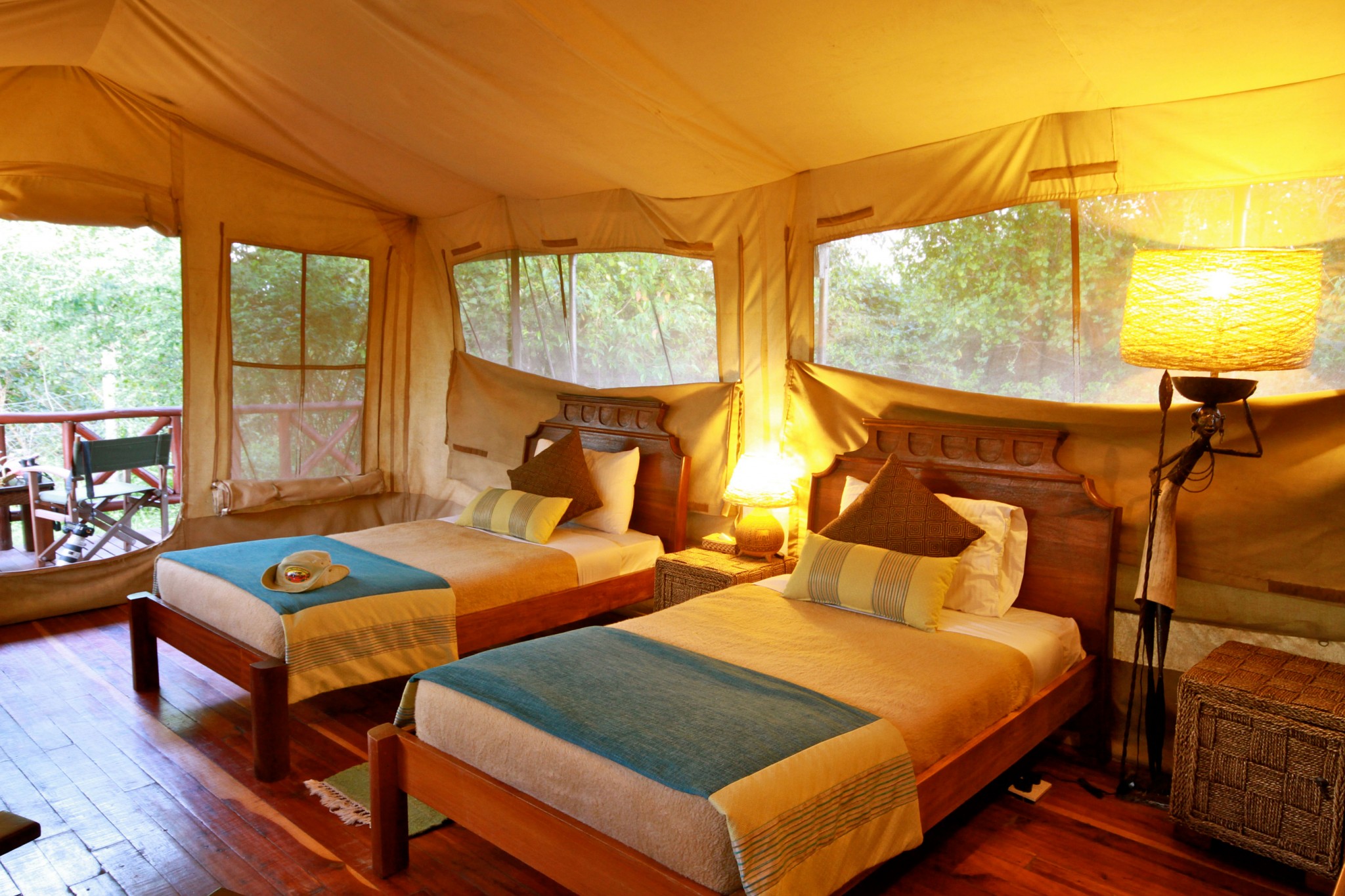 Blick aus einem Zelt des Mara Leisure Camps