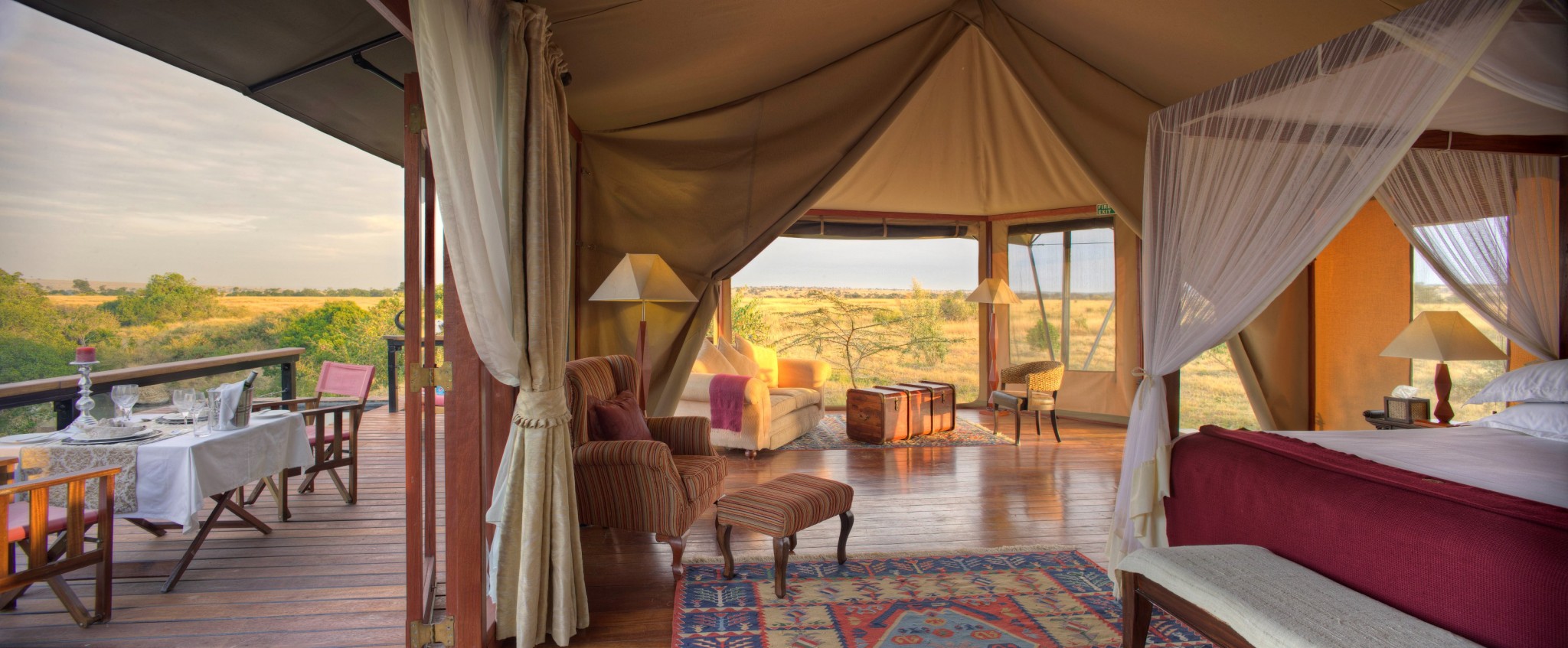 hochwertige Zelte im Olare Mara Kempinski Camp