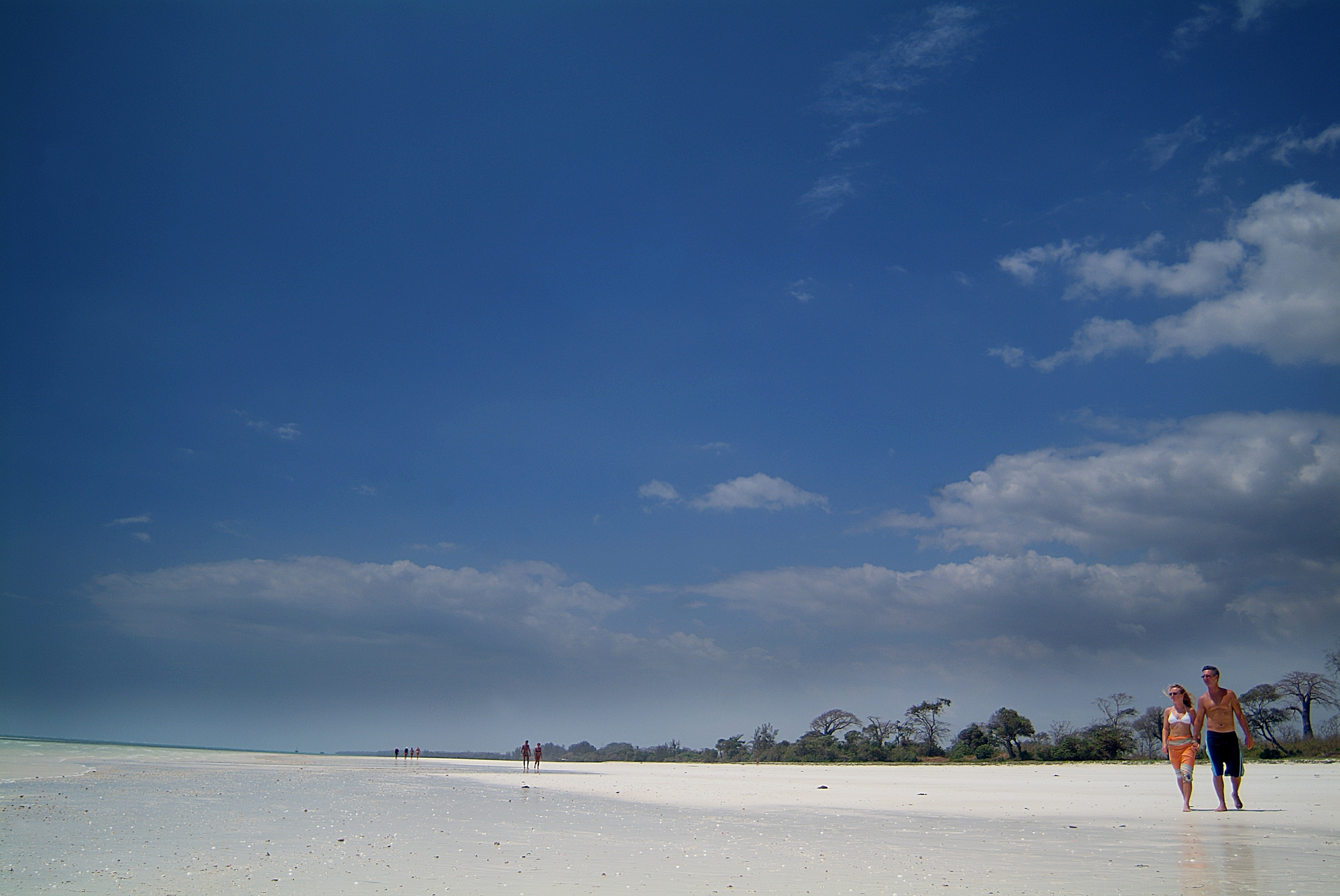 breiter weißer Sandstrand am Pinewood Beach Resort