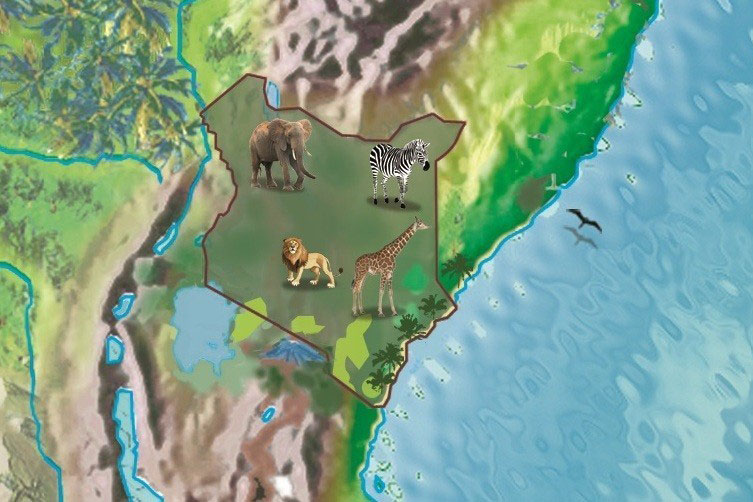 Kenia Karte Safari in Kenia Tiere Urlaub