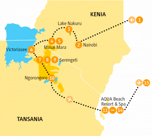 Gruppenreise Kenia Tansania Sansibar Erlebnisreise Rundreise mit Masai Mara