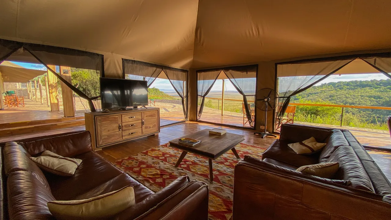 Kenia Masai Mara Safari Unterkunft Mara Elatia Camp Lounge