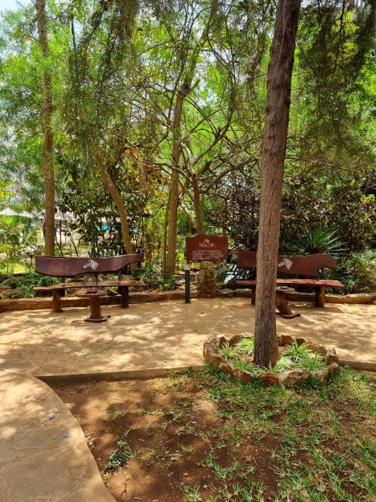 Kenia Safariunterkunft Taita Hill Lodge - Garten