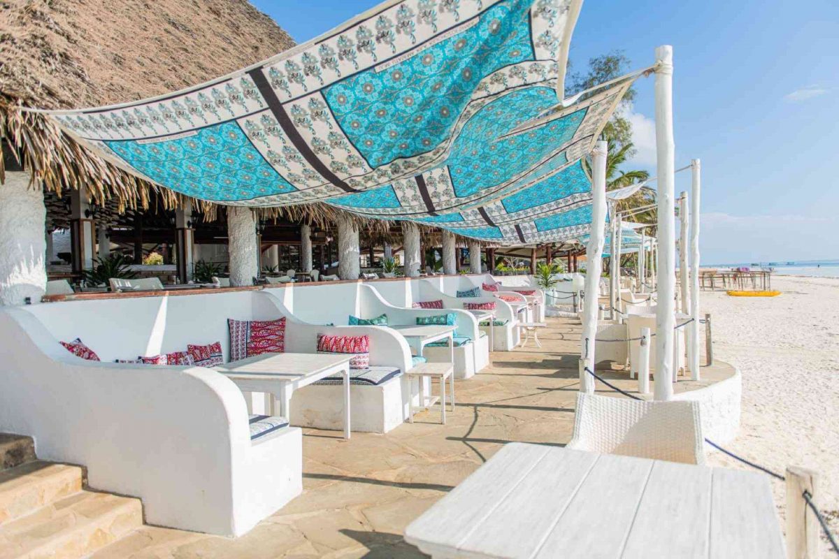 Kenia Hotel Nomad Beach Resort - Restaurant am Strand