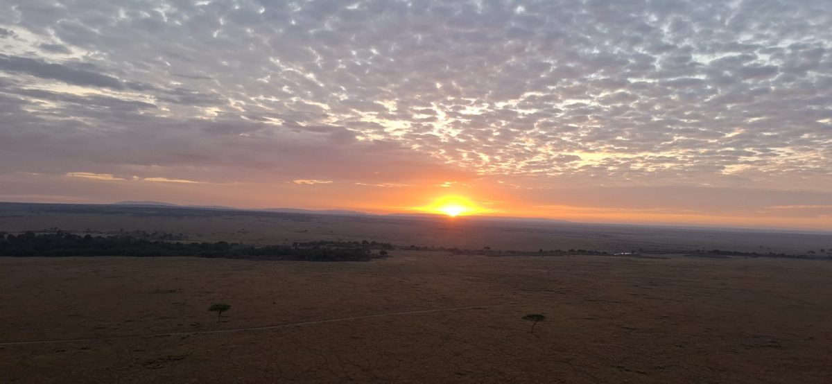 Sonnenaufgang in der Masai Mara - während einer Heißluftballon Fahrt über der Masai Mara während einer Kenia Safari Reise mit Keniaspezialist Reisekontor Schmidt keniaurlaub.de